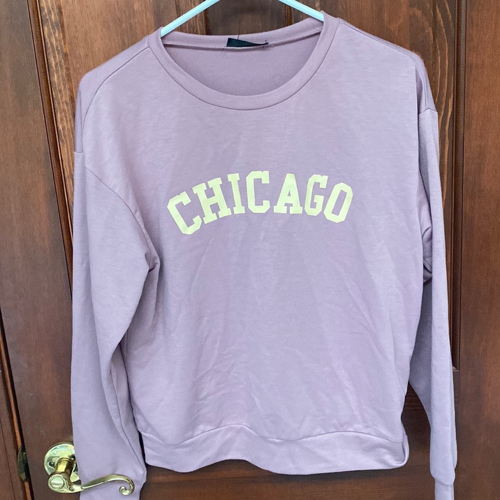 Purple chicago crew neck